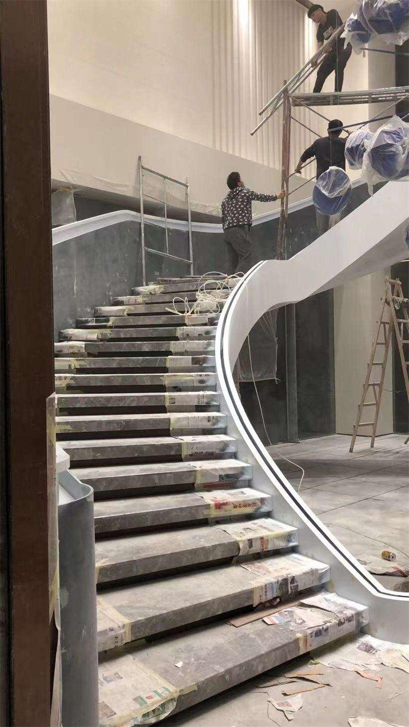 金科地产售楼部弧形楼梯项目